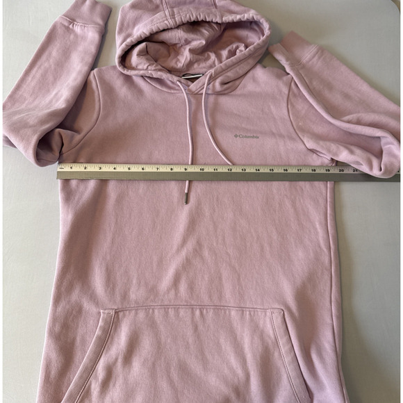 Columbia Women's S Athleisure Logo Pullover Hoodie Sweatshirt Tunic Lilac Purple - Picture 6 of 8